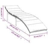 vidaXL Ligbed met kussen 55x199x50 cm poly rattan zwart