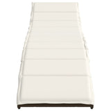 vidaXL Ligbed met kussen 55x199x50 cm poly rattan zwart
