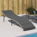 vidaXL Ligbed met kussen 55x199x50 cm poly rattan zwart