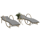 vidaXL Sun Lounger with Cushion 60x199x42 cm Poly Rattan Black