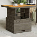 vidaXL Tuintafel 80x80x71 cm poly rattan en acaciahout zwart