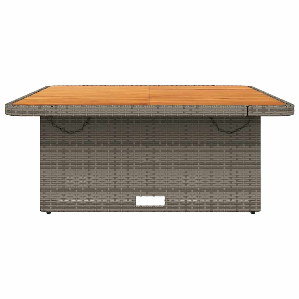 vidaXL Tuintafel 80x80x71 cm poly rattan en acaciahout zwart