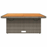 vidaXL Tuintafel 80x80x71 cm poly rattan en acaciahout zwart