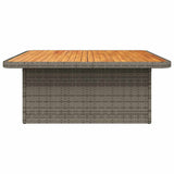 vidaXL Tuintafel 80x80x71 cm poly rattan en acaciahout zwart