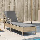 vidaXL Ligbed met kussen 63x200x81 cm poly rattan zwart