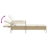 vidaXL Ligbed met kussen 63x200x81 cm poly rattan zwart