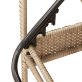 vidaXL Ligbed met kussen 63x200x81 cm poly rattan zwart