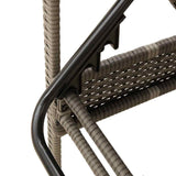 vidaXL Ligbed met kussen grijs 63x200x81 cm poly rattan (alleen VS)