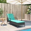 vidaXL Ligbed met kussen grijs 63x200x81 cm poly rattan (alleen VS)
