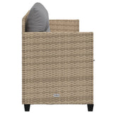 vidaXL Sun Lounger with Cushions Poly Rattan Black