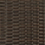 vidaXL Ligbed met luifel en kussens poly rattan bruin