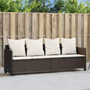 vidaXL Ligbed met kussens poly rattan zwart