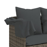 vidaXL Ligbed met kussens poly rattan zwart
