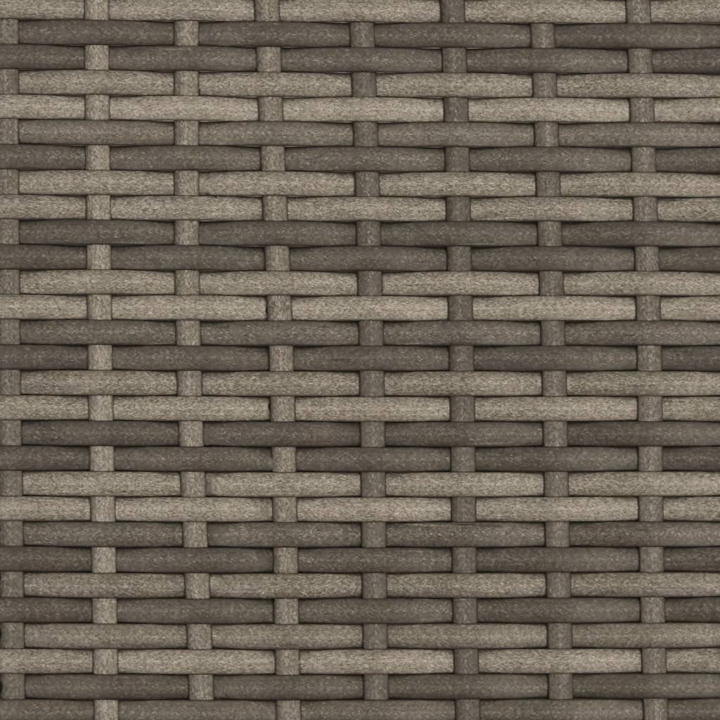 vidaXL Ligbed met kussens poly rattan zwart