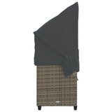vidaXL Ligbed met kussens poly rattan zwart