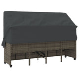 vidaXL Ligbed met kussens poly rattan zwart