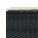 vidaXL Tuinkrukken met kussens 4 st poly rattan zwart