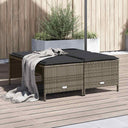 vidaXL Tuinkrukken met kussens 4 st poly rattan zwart