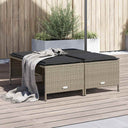 vidaXL Tuinkrukken met kussens 4 st poly rattan zwart