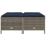 vidaXL Tuinstoelen met kussens 4 stuks Bruin Poly Rotan