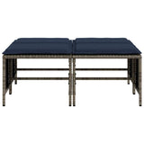 vidaXL Tuinstoelen met kussens 4 stuks Bruin Poly Rotan
