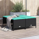 vidaXL Tuinstoelen met kussens 4 stuks Bruin Poly Rotan