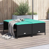 vidaXL Tuinstoelen met kussens 4 stuks Bruin Poly Rotan
