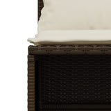 vidaXL 4-delige Loungeset met kussens poly rattan zwart