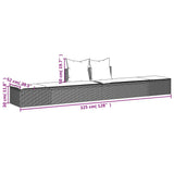 vidaXL Ligbed 2-persoons met kussens poly rattan zwart