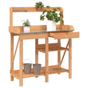 vidaXL Potting Bench with Shelves Solid Pinewood