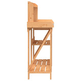 vidaXL Potting Bench with Shelves Solid Pinewood