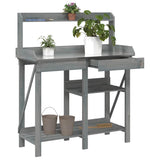 vidaXL Potting Bench with Shelves Solid Pinewood