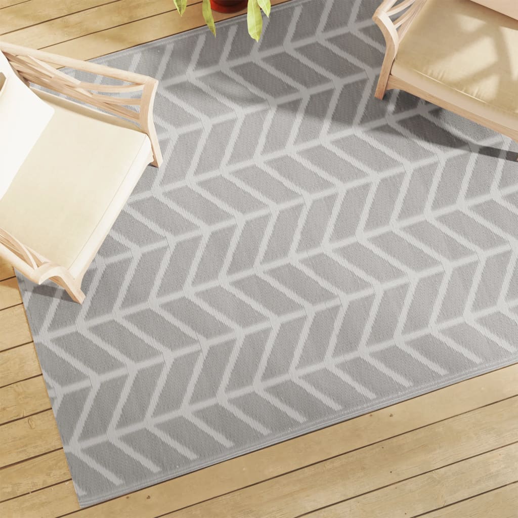 vidaXL Outdoor Rug 80x150 cm PP grey