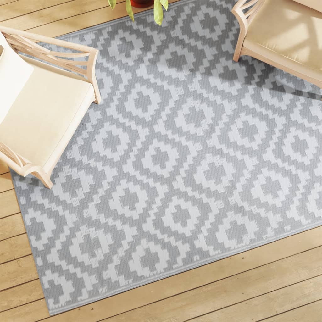 vidaXL Outdoor Rug 80x150 cm PP grey
