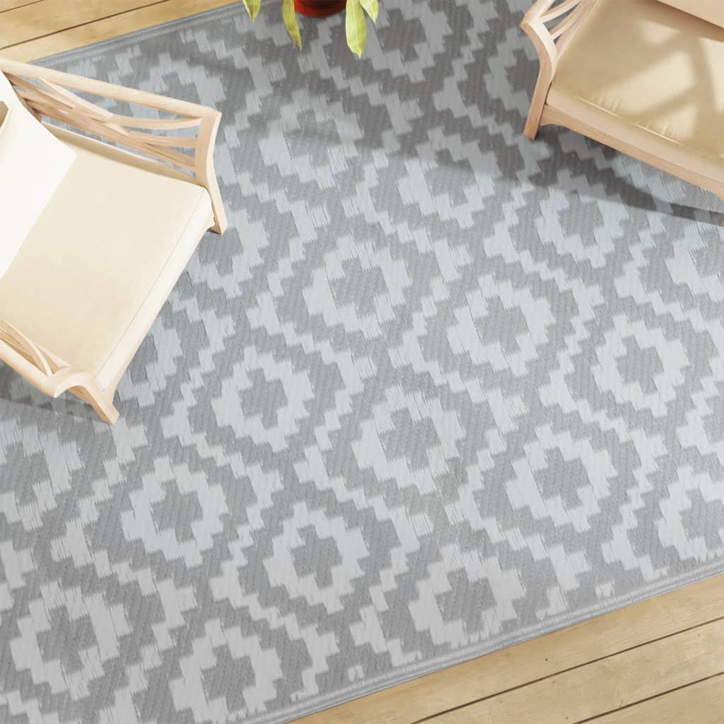 vidaXL Outdoor Rug 80x150 cm PP grey