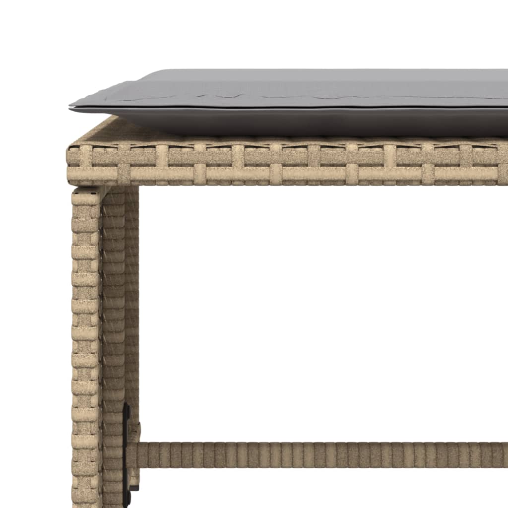 vidaXL Tuinstoel met voetenbank poly rattan zwart