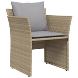 vidaXL Tuinstoel met voetenbank poly rattan zwart