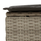 vidaXL Ligbed 2-persoons met kussens poly rattan zwart