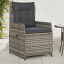 vidaXL Tuinstoelen 2 st verstelbaar poly rattan zwart