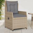 vidaXL Tuinstoelen 2 st verstelbaar poly rattan zwart