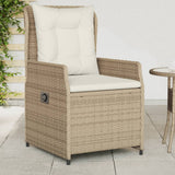 vidaXL Tuinstoelen 2 st verstelbaar poly rattan zwart
