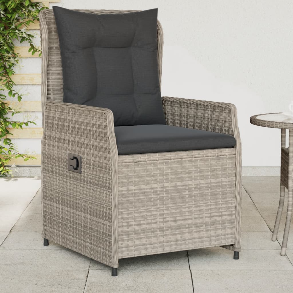 vidaXL Tuinstoelen 2 st verstelbaar poly rattan zwart