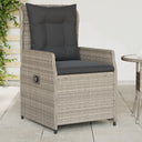 vidaXL Tuinstoelen 2 st verstelbaar poly rattan zwart