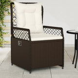 vidaXL Tuinstoelen 2 st verstelbaar poly rattan zwart