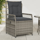 vidaXL Tuinstoelen 2 st verstelbaar poly rattan zwart