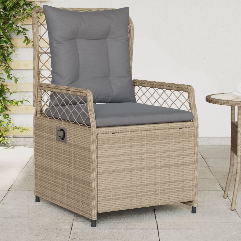 vidaXL Tuinstoelen 2 st verstelbaar poly rattan zwart