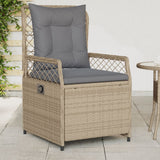vidaXL Tuinstoelen 2 st verstelbaar poly rattan zwart