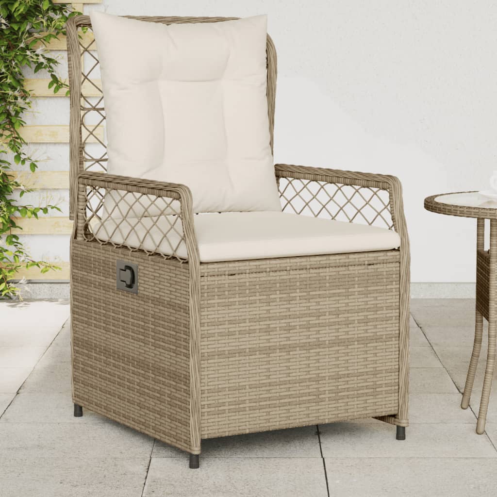 vidaXL Tuinstoelen 2 st verstelbaar poly rattan zwart