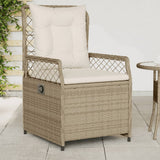 vidaXL Tuinstoelen 2 st verstelbaar poly rattan zwart