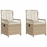 vidaXL Tuinstoelen 2 st verstelbaar poly rattan zwart